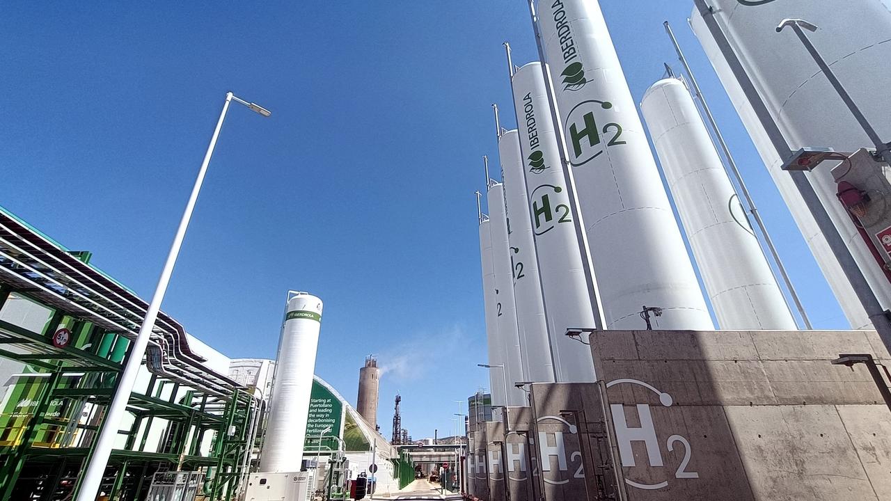 This picture taken on April 18, 2023 shows the Green Hydrogen Plant built by Spanish company Iberdrola in Puertollano. Picture: AFP