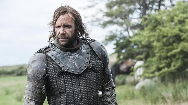 The Hound looking rueful, because deep down he's actually a really good guy. (Game of Thrones Season 4 is coming April 7 to Showcase on Foxtel)