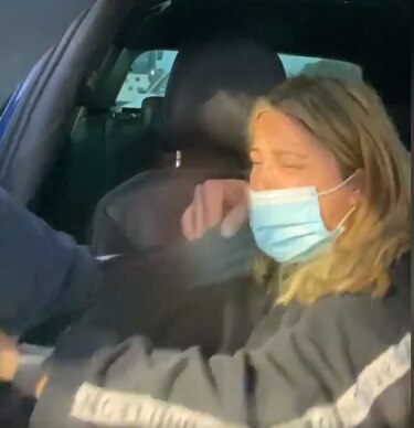 Police say they are expecting to charge 29-year-old Natalie Bonett, who uploaded a video of her being dragged from her car by police. Picture: Natalie Bonett/ Facebook