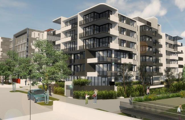 An artist’s impression of proposed apartments in Oran Park.