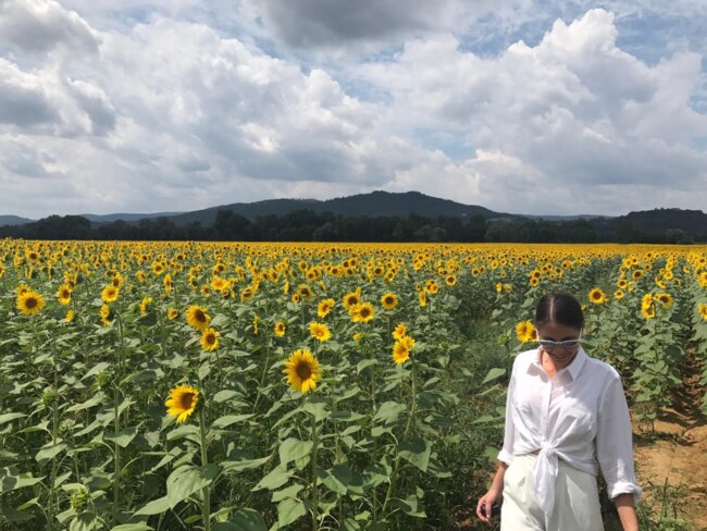 The avid traveller takes in the sights of Tuscany, Italy.