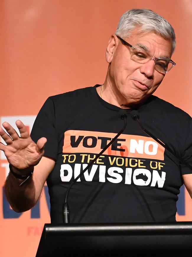 Nyunggai Warren Mundine, one of the leading proponents for the No case . Picture: NCA NewsWIRE/John Gass