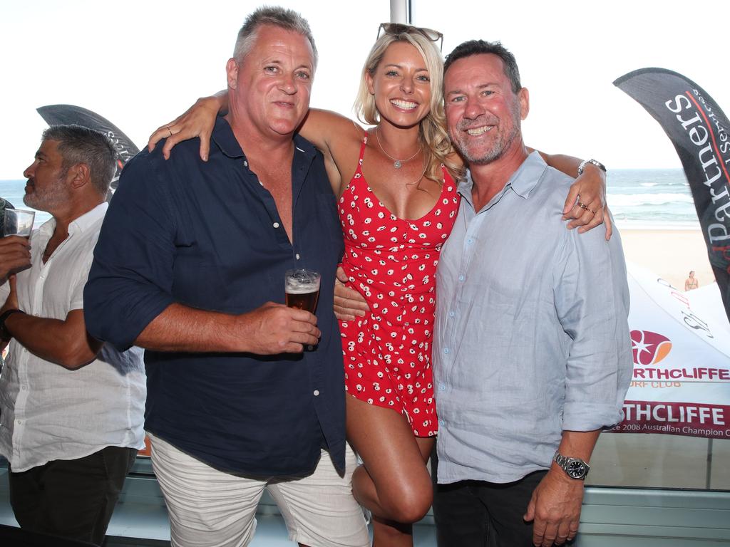 Mark Orval, Sherry Cottam and John Salmon at the BMD Northcliffe SLSC Sportsman’s Luncheon. Picture: Glenn Hampson.