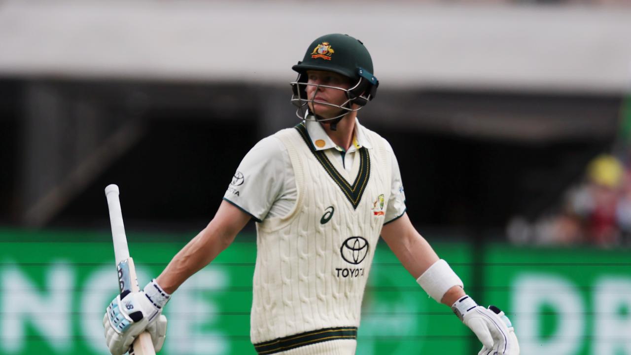 Steve Smith heads to the sheds after being dismissed. Picture: Michael Klein