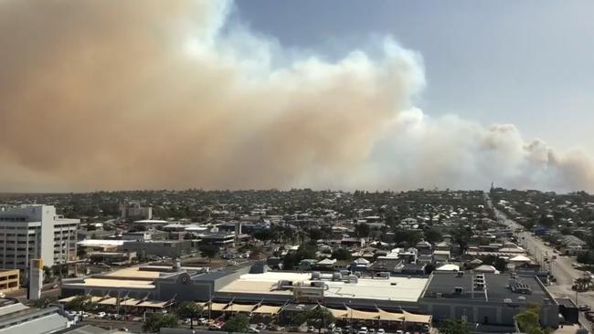 The view towards Gracemere from Rockhampton's city centre on Wednesday. Picture: Twitter/7NewsCQ