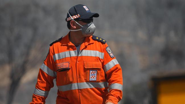 Bushfire burning out of control at Port Lincoln , South Australia . Picture: Robert Lang