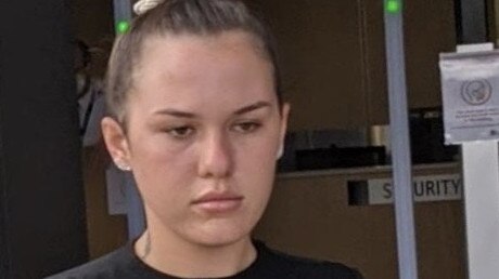 Caitlin Grace Mcarthur, 23, leaving Beenleigh Magistrates Court