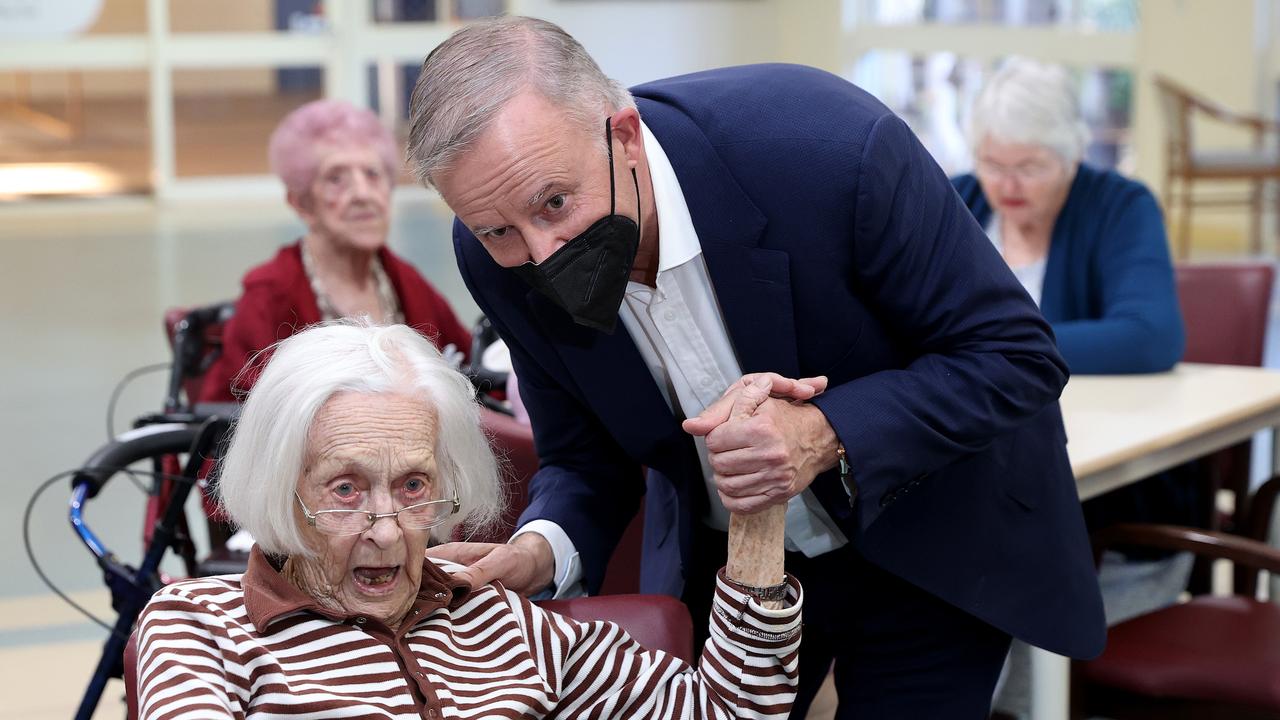 The Labor leader had previously visited the Bolton Clarke Fairways Retirement Living and Residential Aged Care in Bundaberg, Queensland. Picture: Toby Zerna.