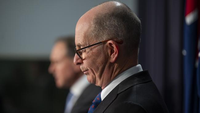 Chief medical officer Paul Kelly at Parliament House in Canberra on Thursday. Picture: Martin Ollman