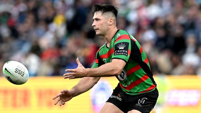 Lachlan Ilias stepped into the big shoes left by Adam Reynolds at the Rabbitohs this season. Picture: Bradley Kanaris/Getty Images