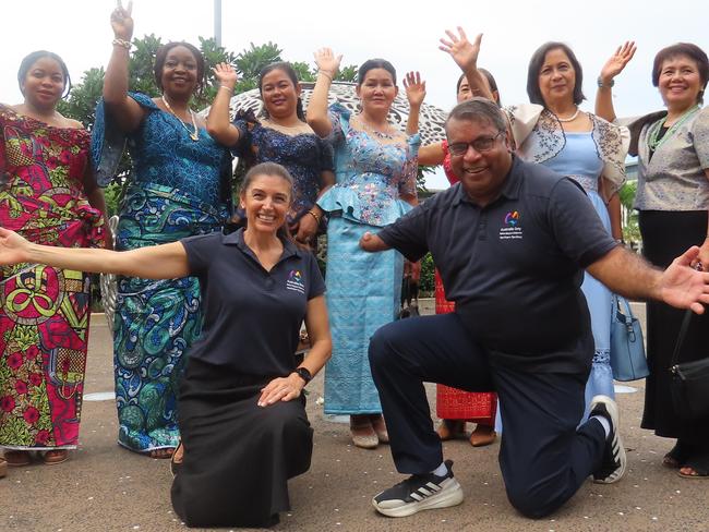 Chief executive officer Anna McDonald (bottom left) and Australia Day Council NT Chair Richard Fejo (bottom right).