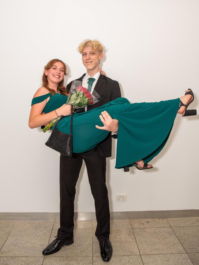 Martina Gunther Oliver and Oscar Twyford at the Year 12 School formals of Darwin High School at Darwin Convention Centre, Darwin. Picture: Pema Tamang Pakhrin.