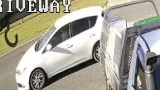 The car captured on CCTV before the alleged incident. Photo: Supplied.