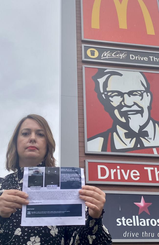 Charlotte Demytko was fined $77 after using the McDonald's Sippy Downs drive thru twice in one day.
