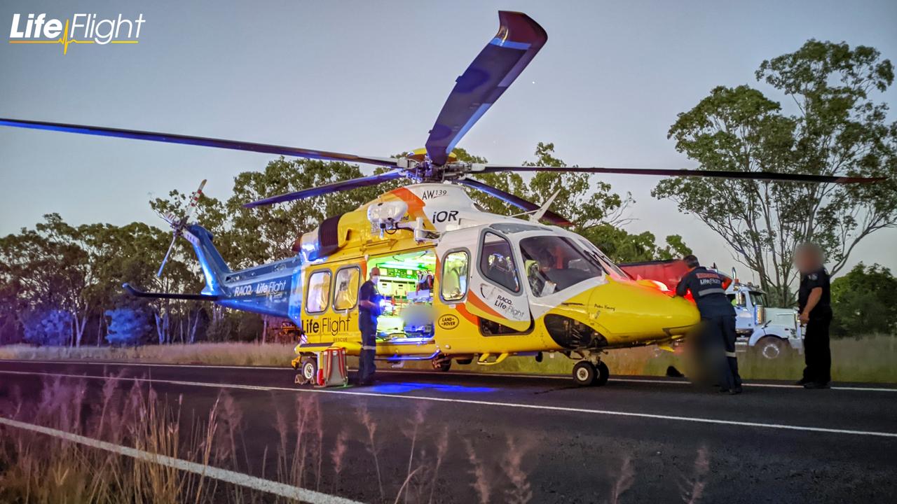 A six-year-old boy has died in a horror highway crash in regional Queensland.