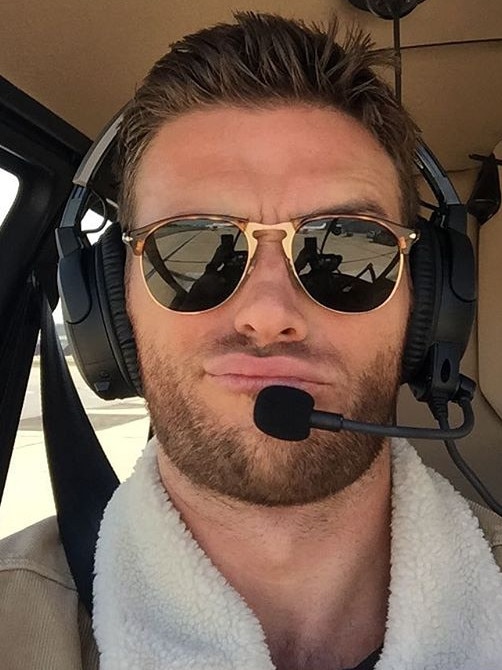 High flyer: “LA work day. Traffic looked bad so decided to fly.” Picture: Scott Eastwood / Instagram