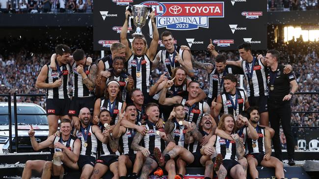 Will the Pies claim consecutive flags? Picture: Michael Klein