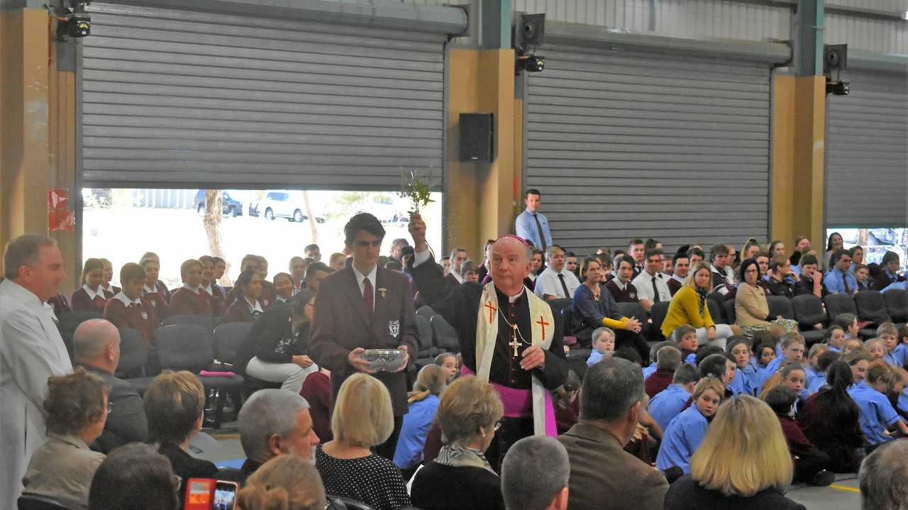 Martin Kenna &amp; Bishop Robert McGukin. Picture: Jorja McDonnell