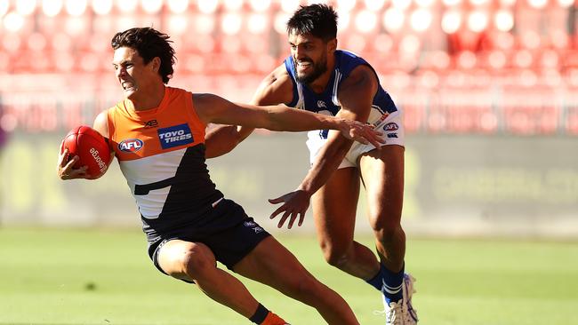 North Melbourne’s pressure was significant in their upset win. Picture: Getty Images