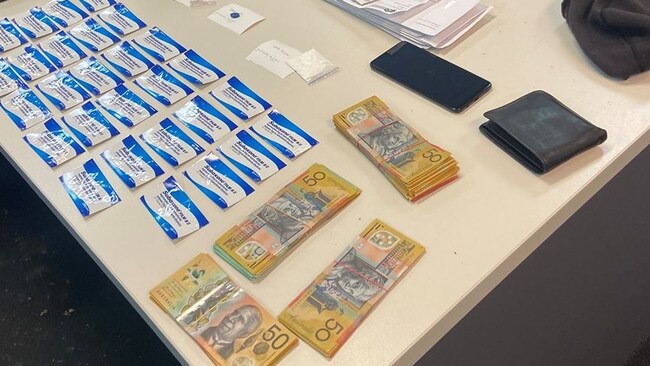 Police arrested a man from Raymond Terrace after allegedly finding drugs and cash in his car. Picture: NSW Police