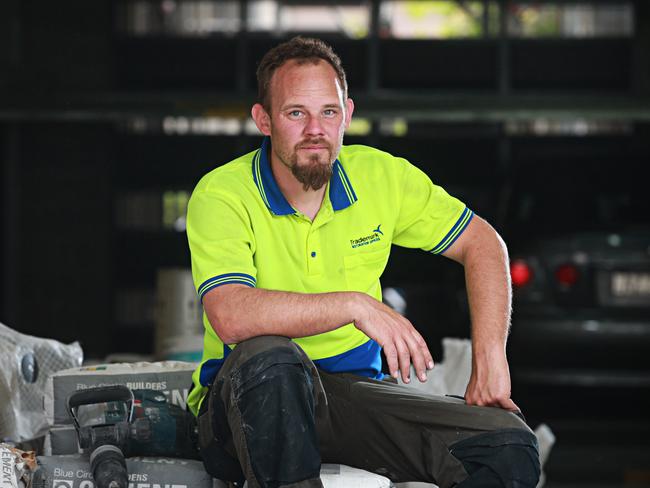 Karl Bucholtz back at work on Tuesday. Picture: Adam Yip/ Manly Daily