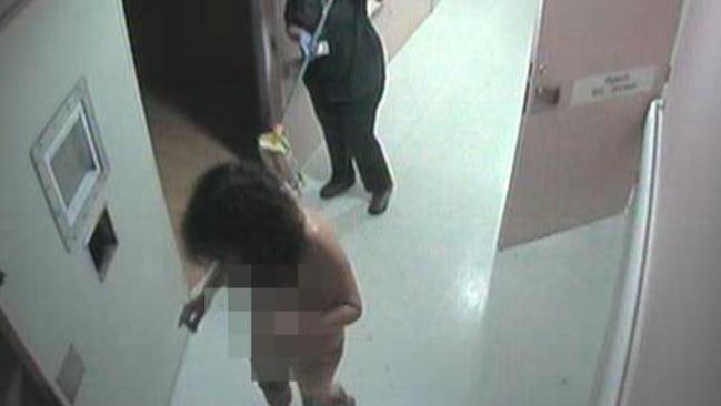 Mental health patient Miriam Merten died in Lismore Hospital after being left drugged and naked. The Daily Telegraph obtained the shocking CCTV footage of her movements before she died.