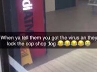 A man has been charged for a prank that involved coughing on a cop and telling them he had coronavirus. Picture: Supplied