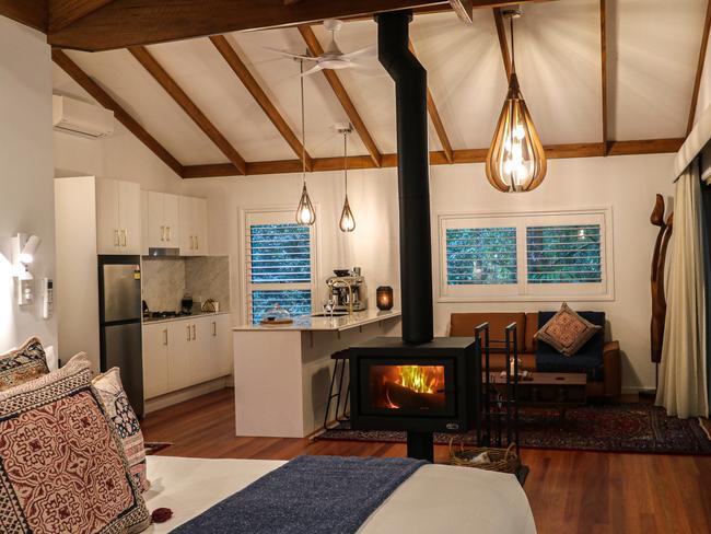 Inside the accommodation.
