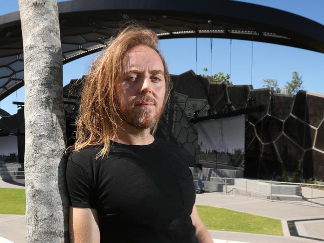 16/3/2018; Tim Minchin will be the first artist to perform here at Home of the Arts, a new live music venue in Surfers Paradise, on the Gold Coast. Tim Minchin rehearses before he is to  perform this weekend. Lyndon Mechielsen/The Australian