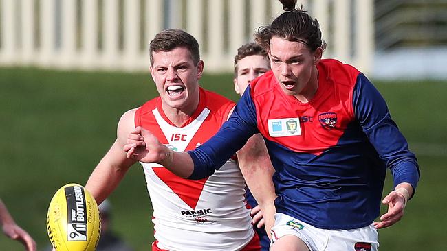 Tasmania’s Sam Collins has been likened to Geelong star Tom Stewart. Picture: Nikki Davis-Jones