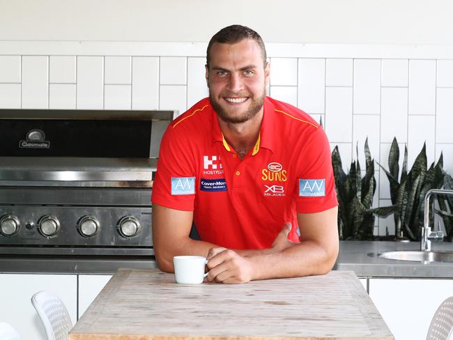 Suns co-captain Jarrod Witts at Carrara for Q&amp;A Photograph: Jason O'Brien