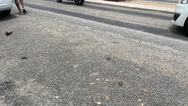 Gravel on Hartley St, Alice Springs, November, 2024. Picture: Gera Kazakov