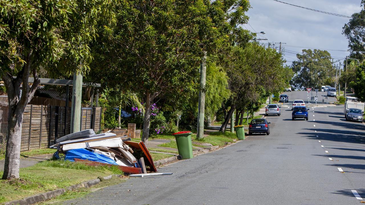 Garbage on Muir Street, Labrador. Picture: Jerad Williams