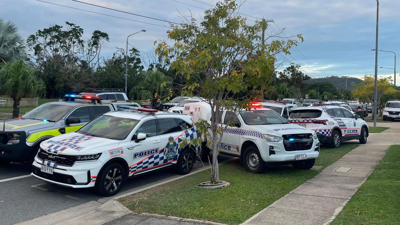 Police on scene at Thuringowa Dr, about 4.40pm on Monday, May 27, 2024.