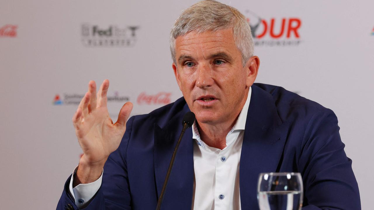 PGA Tour commissioner Jay Monahan says a deal is his No.1 priority. Picture: Kevin C. Cox / Getty Images North America / Getty Images via AFP