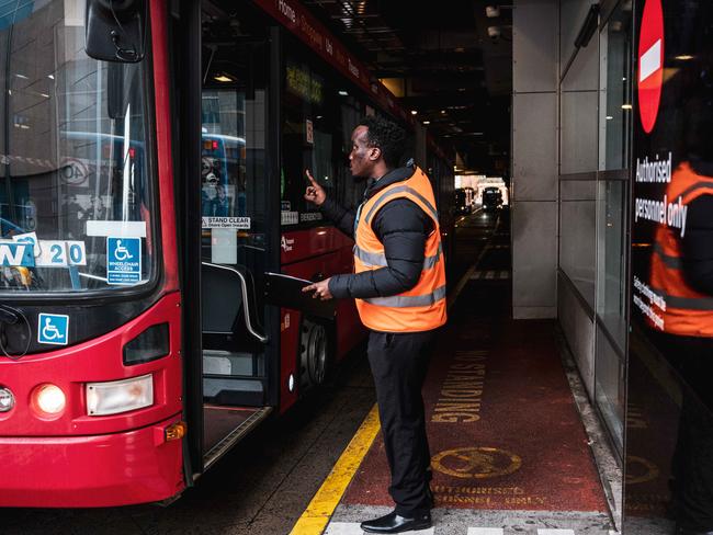 Sydney bus drivers are concerned that not all passengers are wearing masks. Picture: Flavio Brancaleone