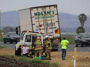 Car crash on Eastern Drive, Gatton, September 26, 2019. Picture: Dominic Elsome