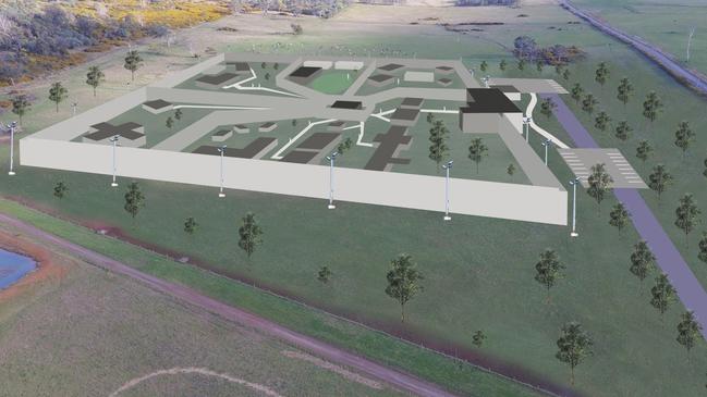 An artist’s impression of the proposed new northern prison site at Westbury.