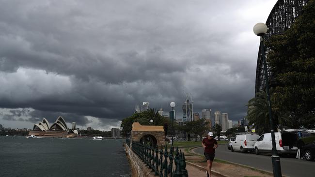 A dark day across Sydney and NSW. Picture: John Grainger