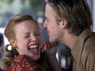 Actress Rachel McAdams and actor Ryan Gosling in scene from 2004 film 'The Notebook' - movies