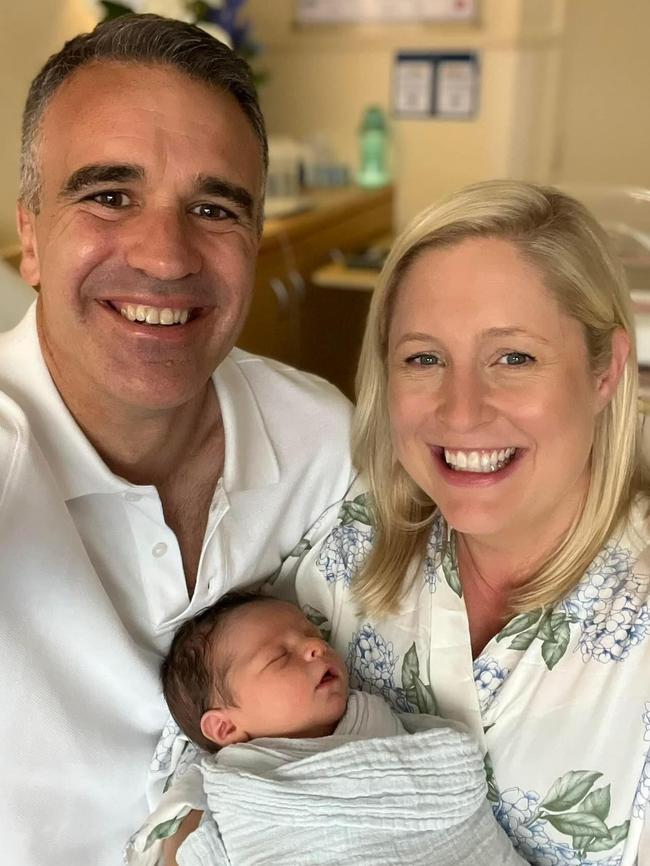 Premier Peter Malinauskas and wife Annabel welcomed George Robert Malinauskas into the world Thursday 16 November. Picture: Instagram