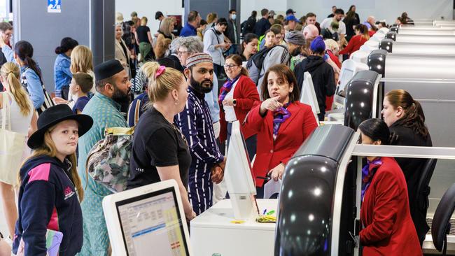 Melbourne Airport has recorded its busiest March on record. Picture: Aaron Francis