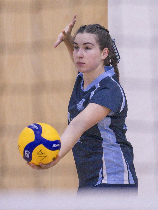 The Australian Volleyball Schools Cup is being played at the Gold Coast Sports and Leisure Centre in Carrara. Picture: Glenn Campbell