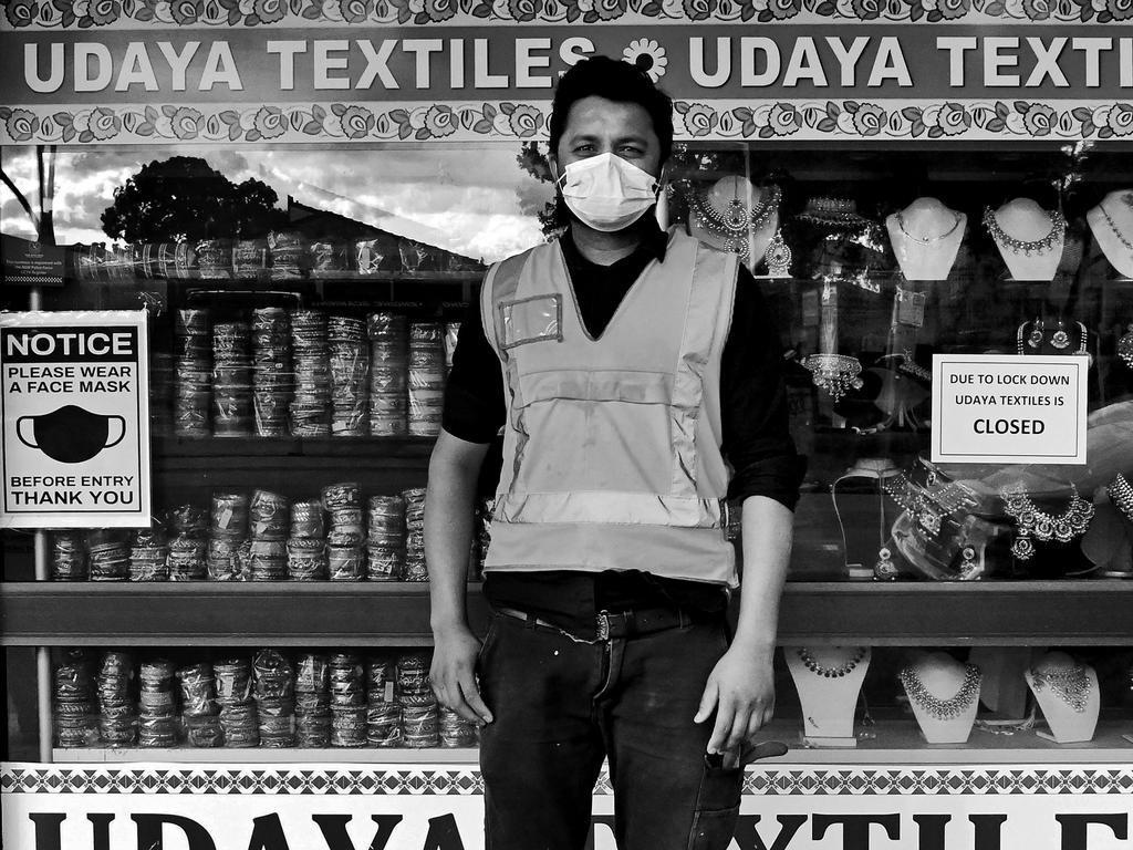 FACES OF LOCKDOWN: Neeraj Srivastiva, owns Udaya Textiles, Udaya Supermarket and Udaya Spices at Station St Wentworthville. Photo: Jeremy Piper