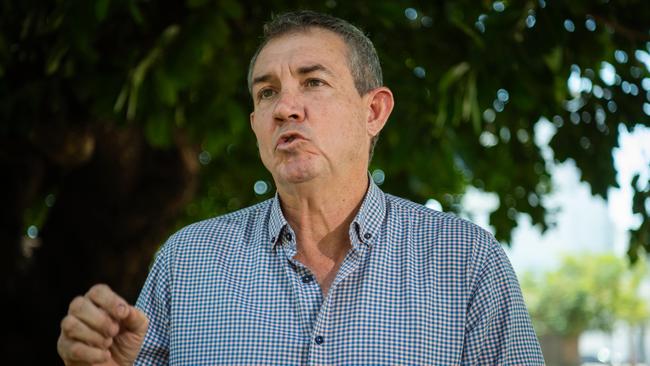 Gerard Maley concerned for Darwin city crimes and housing problems in the press conference at the parliament, Darwin. Picture: Pema Tamang Pakhrin