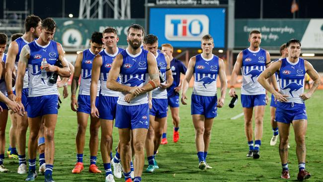 The Kangaroos were not up to scratch. Photo by Dylan Burns/AFL Photos via Getty Images