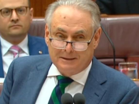 *Live feed screen grab* Trade Minister Don Farrell has come under fire for being out of touch after making a stunning admission that he doesn’t follow how much Australians are paying for electricity. Picture: Supplied