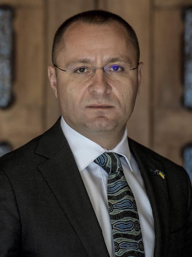 Ukrainian ambassador to Australia, Vasyl Myroshnychenko. Picture: Roy VanDerVegt