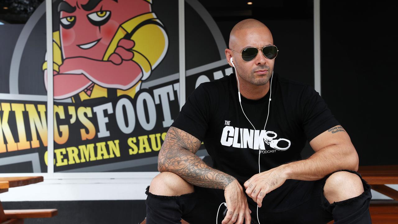 James Kisina, half-brother of convicted drug smuggler Schapelle Corby, at his restaurant King's Footlong German Sausages, Slacks Creek. Photographer: Liam Kidston.