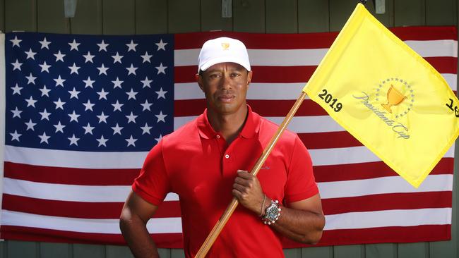 Tiger Woods visited Melbourne late last year to promote the Presidents Cup. Pic: Michael Klein